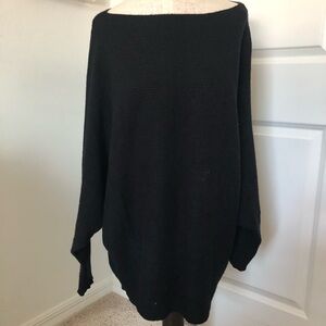 Philosophy Black Ribbed Dolman Sweater